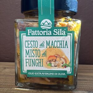 Cesto di macchia misto di funghi